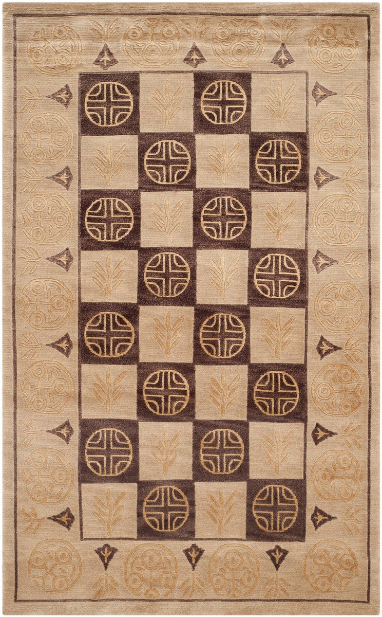 Tebbati Rugs Tibetan Hand Knotted Rug - Luxurious Silk & Wool Pile for Elegant Home