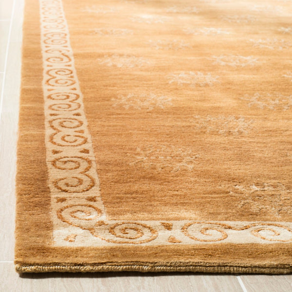 TB335 Hand Knotted Silk & Wool Rug - Luxurious Rectangle Design for Elegant Home Décor