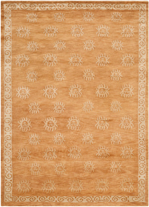 TB335 Hand Knotted Silk & Wool Rug - Luxurious Rectangle Design for Elegant Home Décor