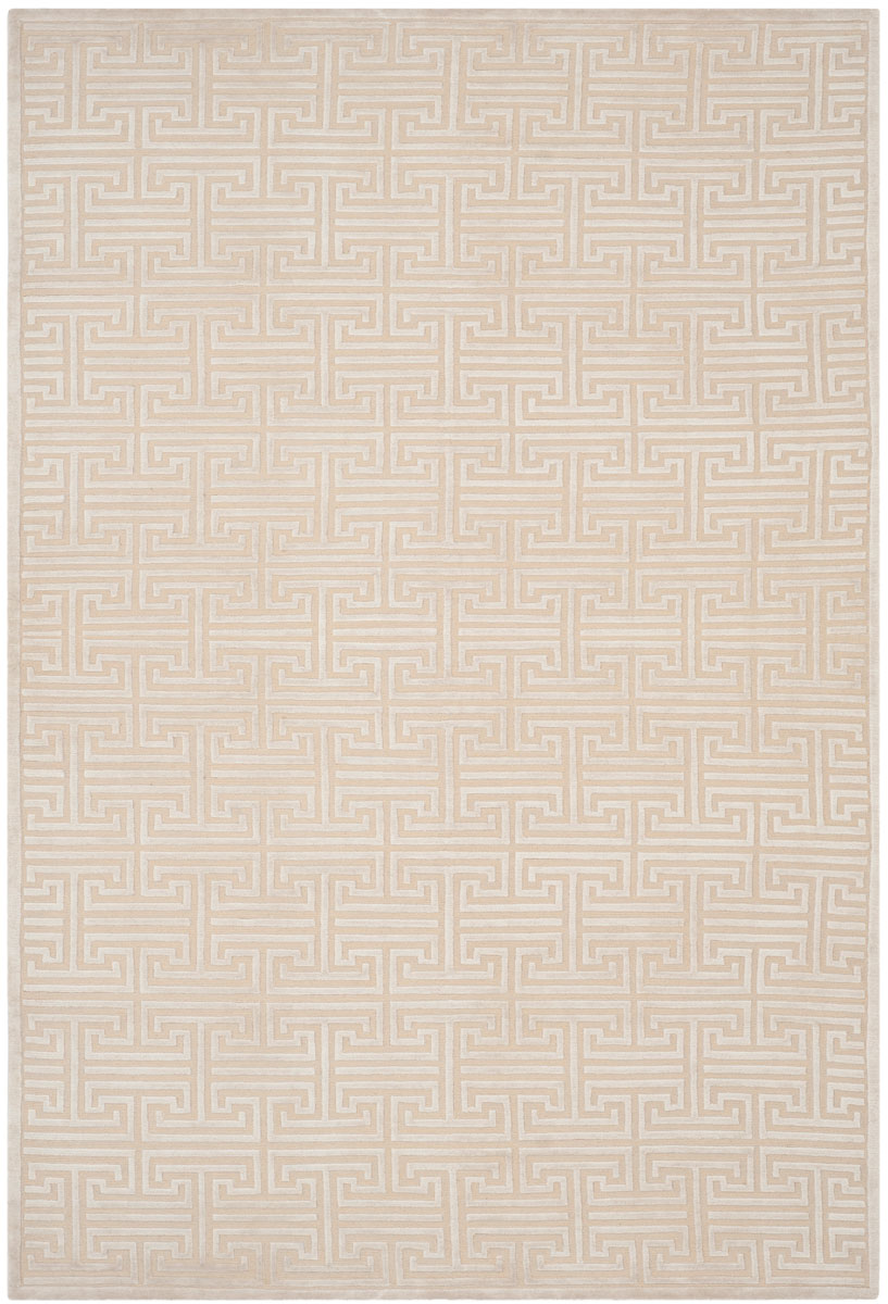 Tebbati Rugs Tibetan Hand Knotted Rug in Viscose, Wool & Cotton - Luxurious Indian