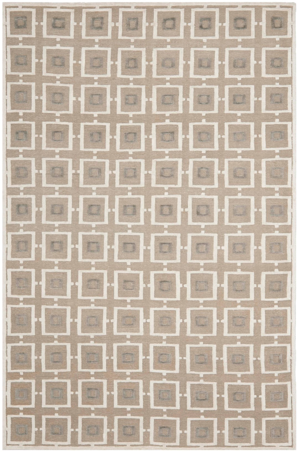 TB652 Hand Knotted Rug - Luxurious Linen Pile Rectangle Design from India for Elegant Interiors