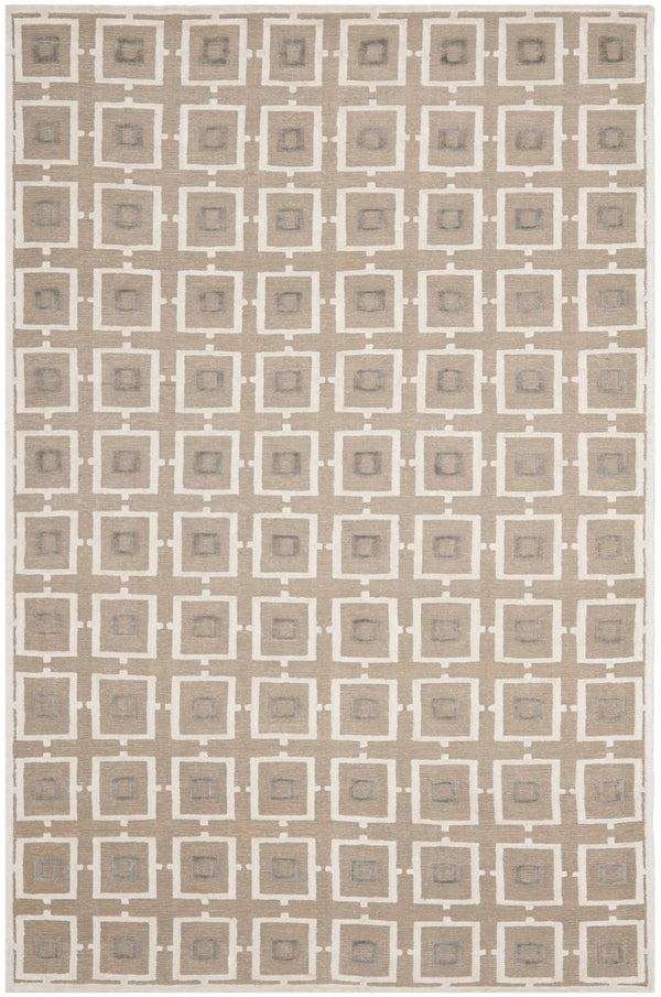 TB652 Hand Knotted Rug - Luxurious Linen Pile Rectangle Design from India for Elegant Interiors