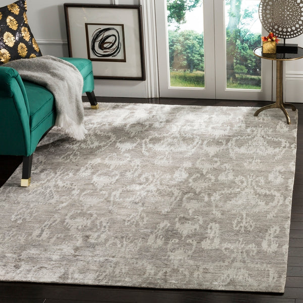Tibetan Hand Knotted Rug - Luxurious Wool and Viscose Blend, Perfect for Elegant Home Décor