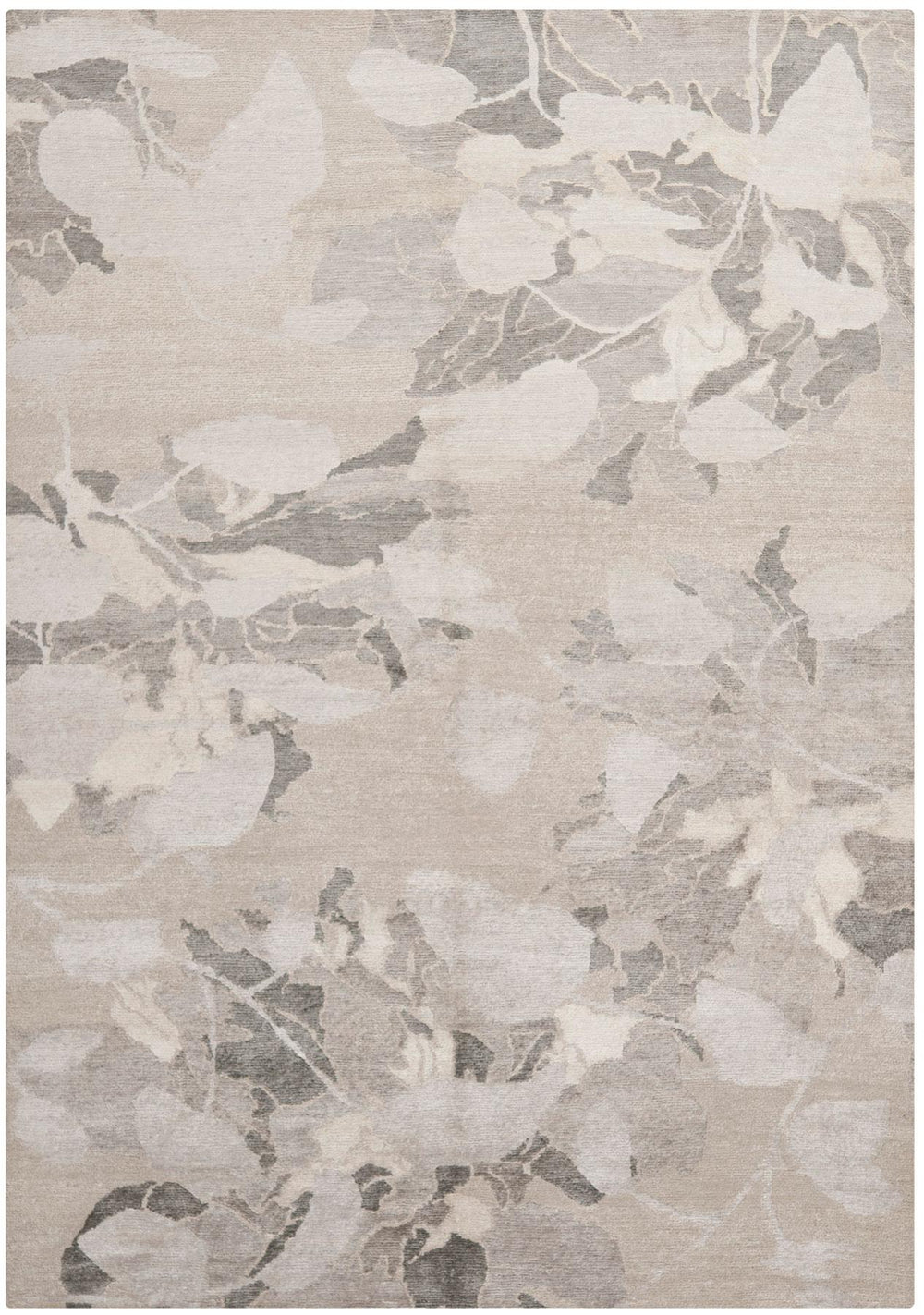 Tibetan Hand Knotted Rug - Luxurious Wool & Viscose Blend, Elegant Rectangle Design for Any Space