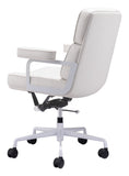 Zuo Modern Smiths 100% Polyurethane, Plywood, Steel, Aluminum Alloy Modern Commercial Grade Office Chair White 100% Polyurethane, Plywood, Steel, Aluminum Alloy