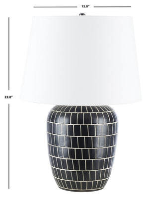 Safavieh Aela Table Lamp Black Ceramic TBL2000A