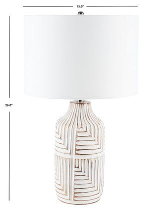 Safavieh Dione Table Lamp Ivory Wood TBL2006A