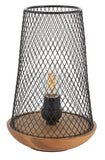 Safavieh Haynes Table Lamp Black/Natural Wood Manufactured Wood/Iron TBL3003A