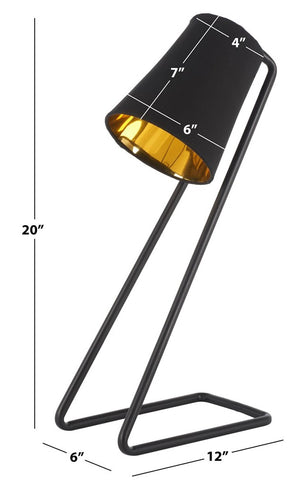 Safavieh Guarnere Table Lamp Black/Gold Iron/Fabric TBL3004A