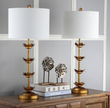 Safavieh Lani Leaf 32 Inch H Table Lamp -Set Of 2 Antique Gold  Iron TBL4016A-SET2