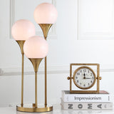Safavieh Marzio Table Lamp 25.2" Brass Gold White Acrylic Metal TBL4019A 889048324404