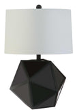Safavieh - Set of 2 - Brycin Table Lamp Black Off White Silver Cotton Metal TBL4059A-SET2 889048407756