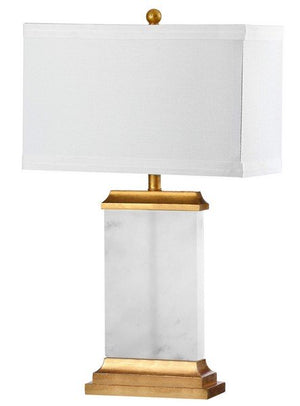 Safavieh Delilah Alabaster Table Lamp 25.5" White Gold Cotton TBL4068A 889048443181