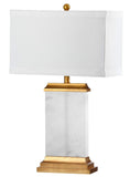 Safavieh Delilah Alabaster Table Lamp 25.5" White Gold Cotton TBL4068A 889048443181