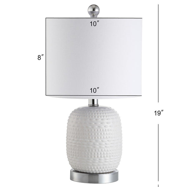 Safavieh Tucana, 19 Inch, White, Ceramic/Iron Table Lamp W/ Usb Port​ White Ceramic TBL4099A-U
