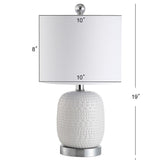 Safavieh Tucana, 19 Inch, White, Ceramic/Iron Table Lamp W/ Usb Port​ White Ceramic TBL4099A-U