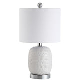 Safavieh Tucana, 19 Inch, White, Ceramic/Iron Table Lamp W/ Usb Port​ White Ceramic TBL4099A-U