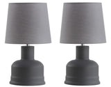 Dahlia Table Lamp Grey - Set of 2