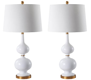 Safavieh - Set of 2 - Myla Table Lamp White / Gold TBL4119A-SET2 889048561250