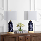 Pilar Table Lamp Navy / White - Set of 2