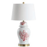 Emory Table Lamp in Red White - Set of 2