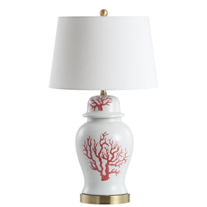 Safavieh - Set of 2 - Emory Table Lamp in Red White TBL4156A-SET2