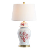 Safavieh - Set of 2 - Emory Table Lamp in Red White TBL4156A-SET2