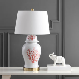 Safavieh - Set of 2 - Emory Table Lamp in Red White TBL4156A-SET2