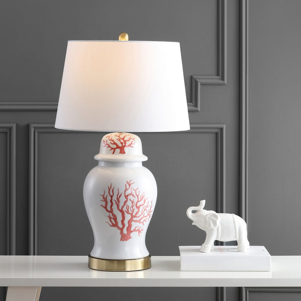 Safavieh - Set of 2 - Emory Table Lamp in Red White TBL4156A-SET2