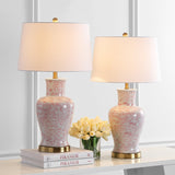 Safavieh - Set of 2 - Calli Table Lamp Pink White TBL4161A-SET2 889048617902