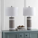 Brixton Table Lamp Brown White - Set of 2