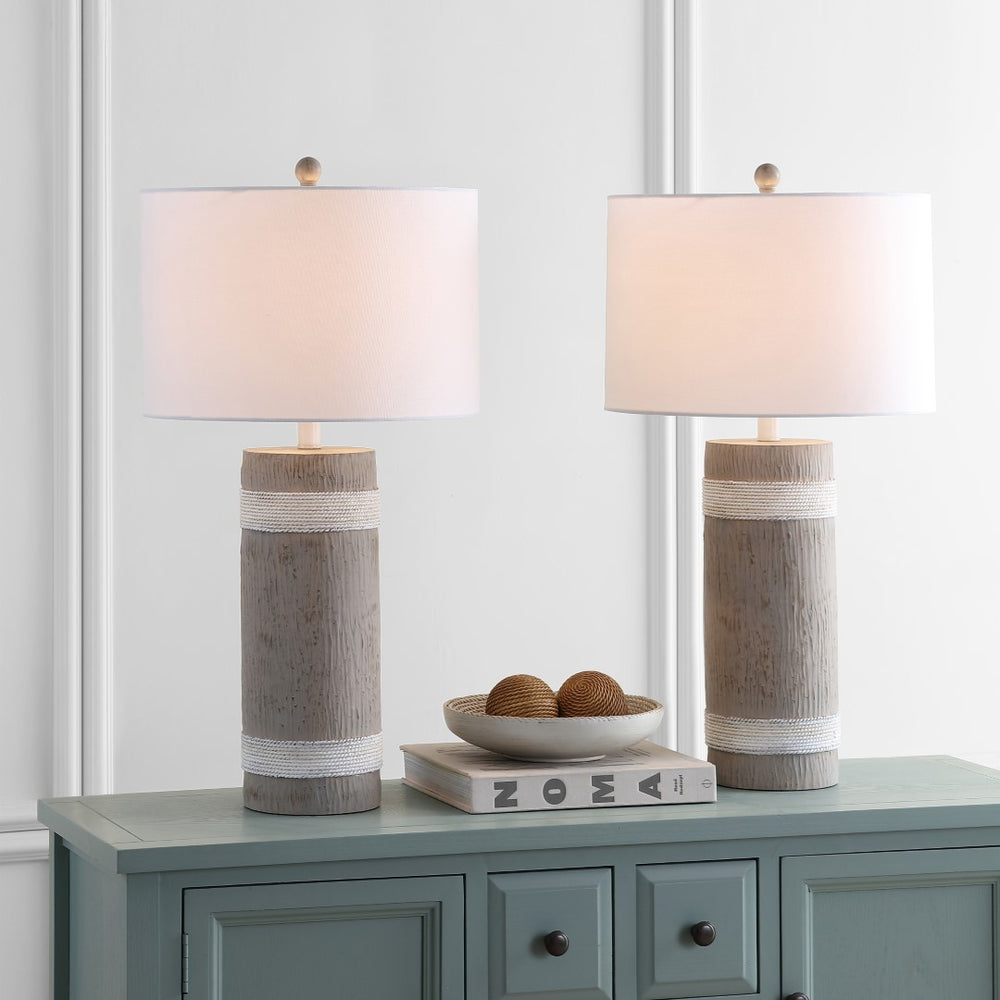 Safavieh - Set of 2 - Brixton Table Lamp Brown White TBL4181A-SET2 889048618176