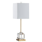 Safavieh - Set of 2 - Zayne Table Lamp in Clear Brass Gold TBL4191A-SET2