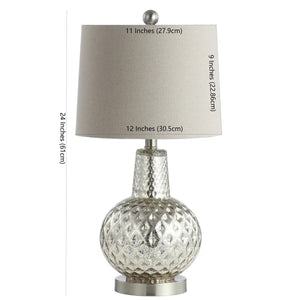Safavieh Atlas, 23.5 Inch, Mercury, Table Lamp W/ Usb Port Mercury Glass TBL4201A-U