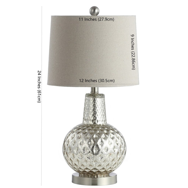 Safavieh Atlas, 23.5 Inch, Mercury, Table Lamp W/ Usb Port Mercury Glass TBL4201A-U