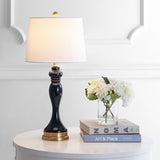 Safavieh Cayson, 28 Inch, Navy, Glass/Iron Table Lamp W/ Usb Port​ Navy/Gold Glass TBL4203A-U