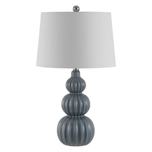 Corina Ceramic Table Lamp - Elegant Triple Gourd Design for Stylish Home Decor and Lighting Solutions