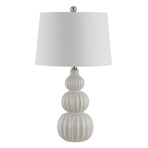 Corina Ceramic Table Lamp - Elegant Triple Gourd Design for Stylish Home Decor and Lighting Solutions