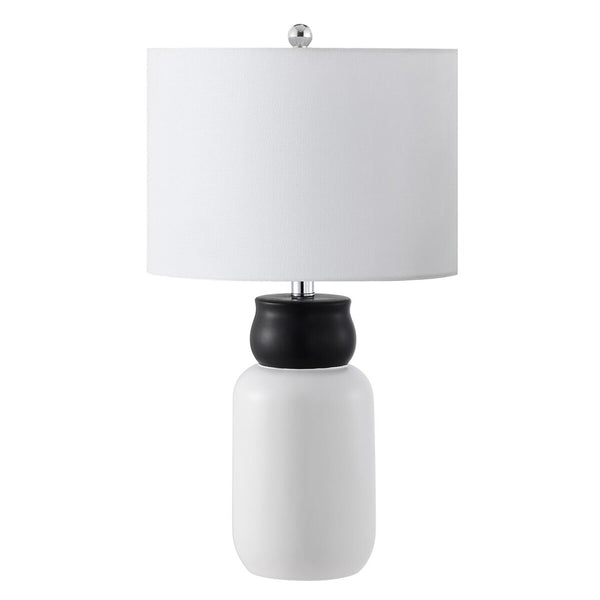 Ventrus Table Lamp – Contemporary Black and White Design with Crisp Shade, Perfect for Any Space