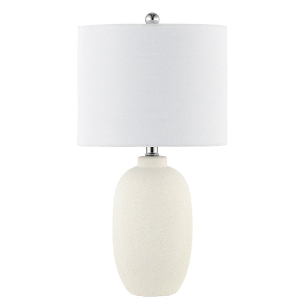 Zema Table Lamp - Elegant Ivory Ceramic Design with White Cotton Shade for Classic-Contemporary Decor