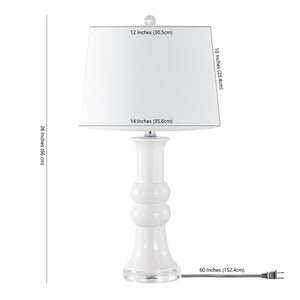 Lamber Table Lamp Set of 2 - Elegant Hourglass Design with Acrylic Base for Modern Home Décor