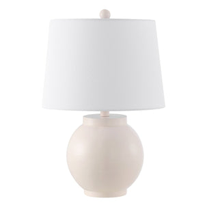 Lemeni Table Lamp - Timeless Cream Elegance with Curved Silhouette, Perfect for Classic-Contemporary Spaces