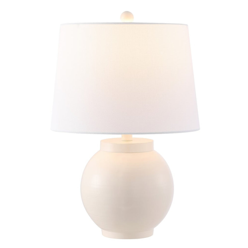 Lemeni Table Lamp - Timeless Cream Elegance with Curved Silhouette, Perfect for Classic-Contemporary Spaces