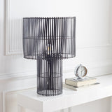 Safavieh Elara Table Lamp Black Rattan TBL9015C