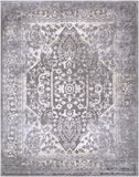 Tibetan TBT-2300 Traditional Polypropylene, Polyester Rug TBT2300-710103 Charcoal, Ivory, Khaki, Medium Gray 80% Polypropylene, 20% Polyester 7'10" x 10'2"