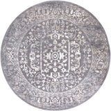 Tibetan TBT-2300 Traditional Polypropylene, Polyester Rug TBT2300-710RD Charcoal, Ivory, Khaki, Medium Gray 80% Polypropylene, 20% Polyester 7'10" Round