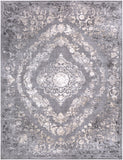 Tibetan TBT-2301 Traditional Polypropylene, Polyester Rug TBT2301-710103 Medium Gray, Charcoal, Cream, Khaki 80% Polypropylene, 20% Polyester 7'10" x 10'2"