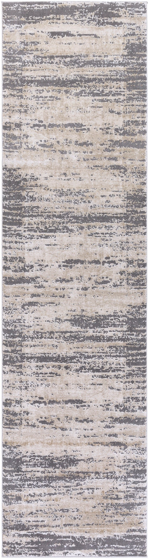 Tibetan TBT-2304 Modern Polypropylene, Polyester Rug TBT2304-2712 Khaki, Cream, Medium Gray, Charcoal 80% Polypropylene, 20% Polyester 2'7" x 12'