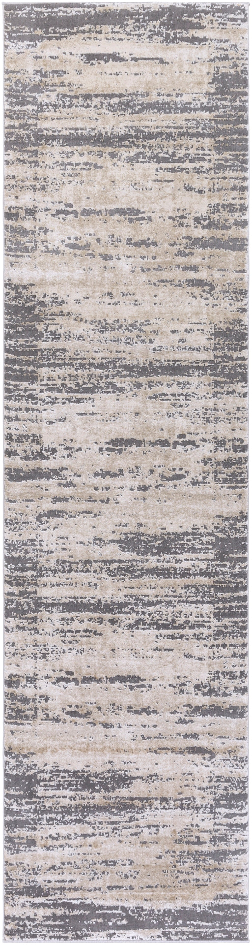 Tibetan TBT-2304 Modern Polypropylene, Polyester Rug TBT2304-2712 Khaki, Cream, Medium Gray, Charcoal 80% Polypropylene, 20% Polyester 2'7" x 12'