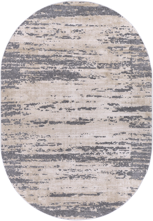 Tibetan TBT-2304 Modern Polypropylene, Polyester Rug TBT2304-6796OV Khaki, Cream, Medium Gray, Charcoal 80% Polypropylene, 20% Polyester 6'7" x 9'6" Oval
